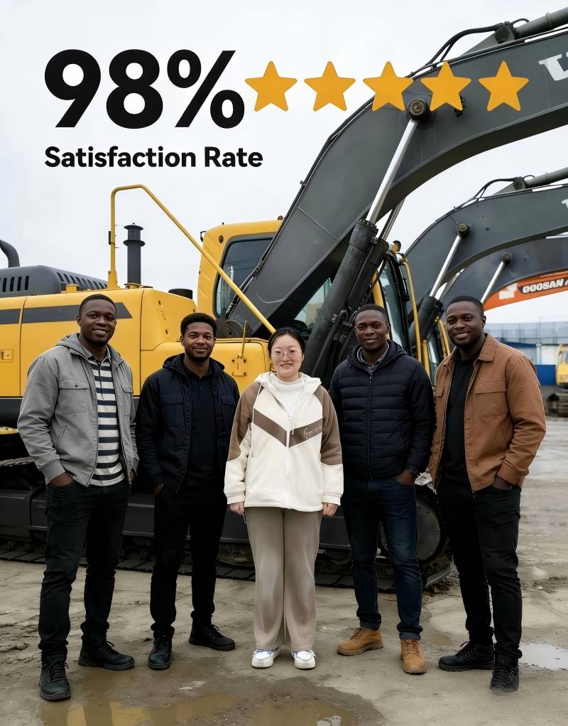 98% satisfaction rate for used excavator delivery